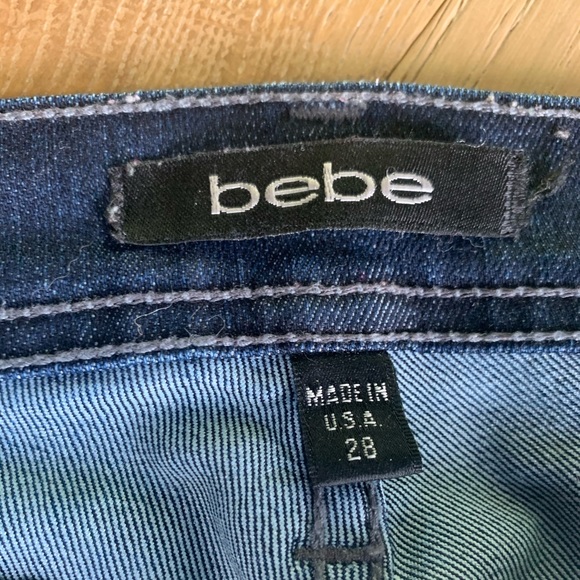 BEBE (original) Studded Pocket Dark Denim ! - Picture 6 of 10